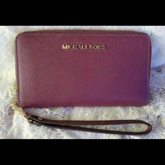 MICHAEL KORS JET SET TRAVEL MF PHONE CASE WALLET - Picture 1 of 5